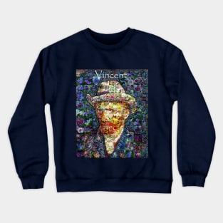 Vincent van Gogh Flower Mosaic of the great Master Crewneck Sweatshirt